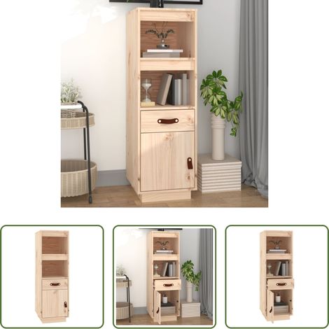 vidaXL Buffet en bois massif - Buffet haut 34x40x108,5 cm Bois massif de pin (1/5)