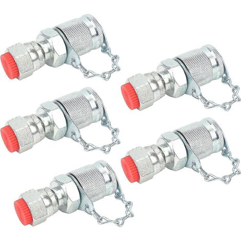 Adaptateurs de test hydraulique, 5 pièces, testeur de pression fileté PT/PPT (1/5)
