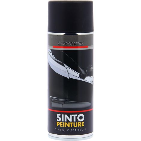 Bombe de peinture aérosol noir mat 400ml – Finition lisse et durable – Pour intérieur et extérieur – Idéale sur surfaces variées – Sinto - Ideespray (1/3)