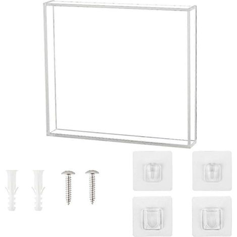 Boîte de rangement murale universelle pour CD, livres, dossiers, magazines et cartes, en acrylique décoratif. (1/4)