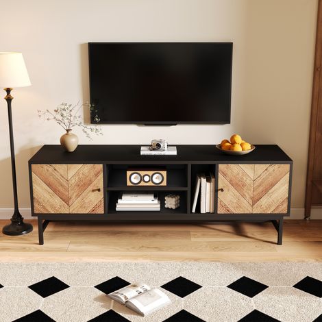 mobile tv contenitore 150x38x55 nero legno OKMYHOME (1/5)