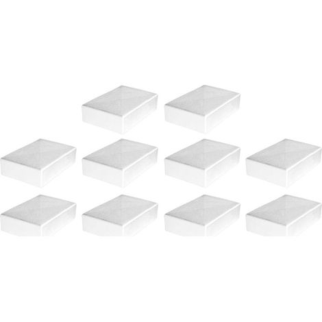 10x embouts de tube rectangulaire enveloppants en PELD – Protection finition meuble – 40 x 60mm blanc – Pour tubes de 40 x 60mm (1/3)