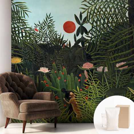 Tapete Vliestapete mit Kleber - modernes Design - Wohnungsdeko - geruchslos - langlebig Exotische Landschaft 250x250 cm (1/5)