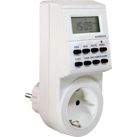 Wochen-Zeitschaltuhr digital 8 Programme IP20