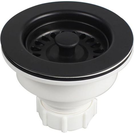 1 Ensemble de bonde d'évier, plastique durable, 20 trous, filtre amovible, pour évier quartz pierre (1/5)
