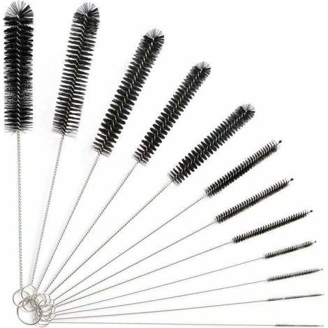 12Pcs Tube Brosse de Nettoyage,Goupillon Nettoyage,Brosse de Nettoyage Tube pour Bouteille en Verre Bébé Biberon Bouilloire Clavier, Tuyau Brosses de Nettoyage,Brosse de Nettoyage Bouteille (1/4)