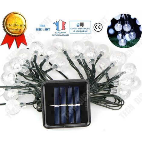 Guirlande lumineuse solaire TD® pour sapin de Noël, éclairage intérieur et extérieur, 2,1 mm, lumière décorative, forte luminosité, anniversaire - AquaForge (1/4)
