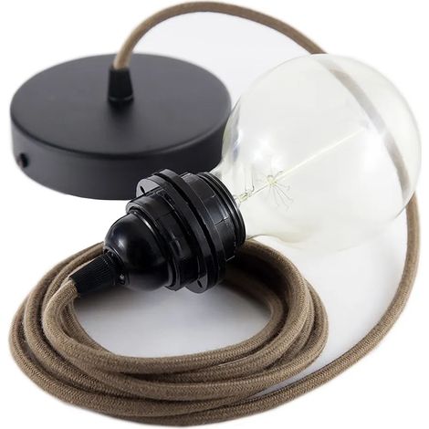 Lampada sospensione creative cables rc13 cavo in cotone 2 metri (1/3)