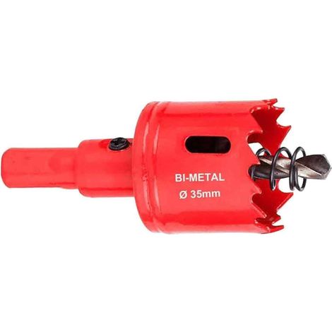 1 Scie cloche bimétal M42 35mm, adaptateur hexagonal, pour bois métal plâtre tuyau plastique (1/5)