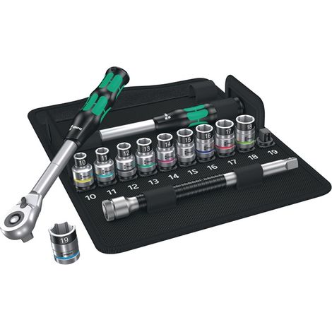 Wera  8006  SC  1  juego  de  carraca  Zyklop  Hybrid  con  vaso  de  1/2"  métrico  -  004090 (1/5)