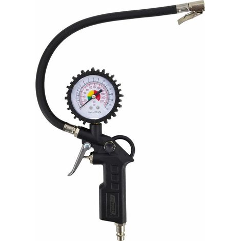 Pistolet de gonflage pour pneus avec manomètre, outil de gonflage des roues pour voiture, moto et vélo, fixation standard, plusieurs pièces incluses