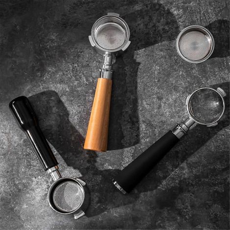 Langer, hohler Kaffeegriff im schlichten Stil, bodenlos, 51 mm, A