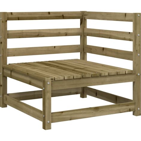 Canapé d'angle de jardin Divan de jardin 70x70x67 cm bois de pin imprégné (1/5)