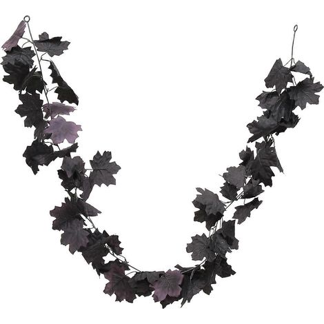 Décoration d'Halloween : Lot de 5 guirlandes de feuilles d'érable à suspendre pour l'intérieur (1/5)