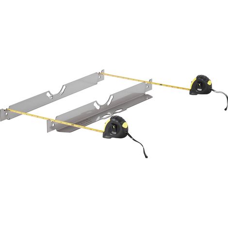Outil d'alignement de roues, 2 plaques de carrossage en acier inoxydable, mesure précise de l'angle de pincement, avec 2 mètres ruban et table de conversion. (1/5)