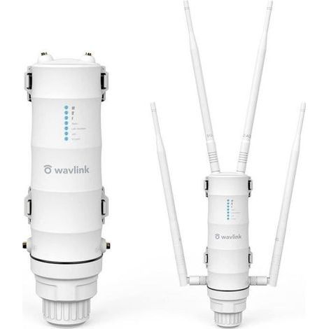 AC1200 Amplificateur WiFi/Repeteur WiFi Puissant Exterieur en Charge Poe/Dual-Band 2.4+5G/4 Antenne WiFi Longue Porte (1/4)