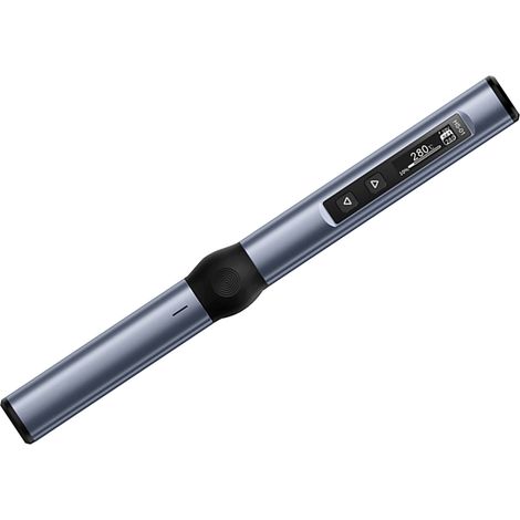 Fer à souder électrique intelligent, station de soudage portable avec écran OLED 0,87 pouce, boîtier en alliage d'aluminium, réglage de la température et de la tension d'entrée. (1/3)