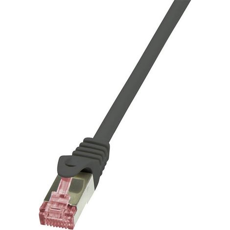 LogiLink CQ2073S RJ45 Cavo di rete, cavo patch CAT 6 S/FTP 5.00 m Nero Ritardante di fiamma, con protezione 1 pz. (1/5)