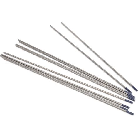 Lot de 10 aiguilles de soudage à l'arc en électrode de tungstène-yttrium WY20 avec pointes bleues de 2 mm, adaptées au soudage de l'acier mince.
