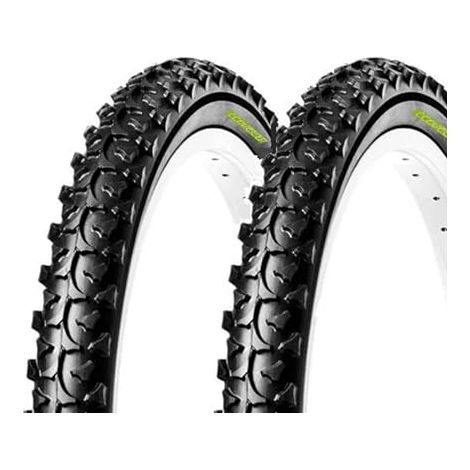 2 Copertoni 16x1.75 (47-305) Pneumatici Neri Tassellati Gomme per Bici Mountain Bike Bimbo Kids Ecovelo (1/4)
