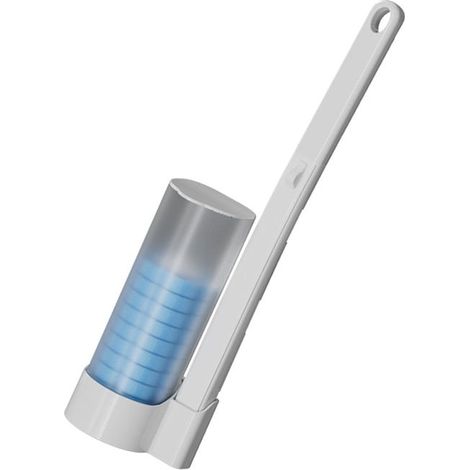 Cepillo de baño desechable con 6 cabezales de plástico reemplazables, 40 cm, para limpieza (1/5)