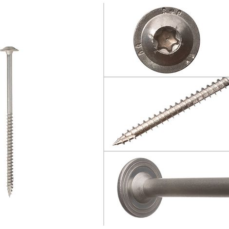 Tellerkopfschrauben Edelstahl A2 6 x 120 mm Torx 25 - Schachtel