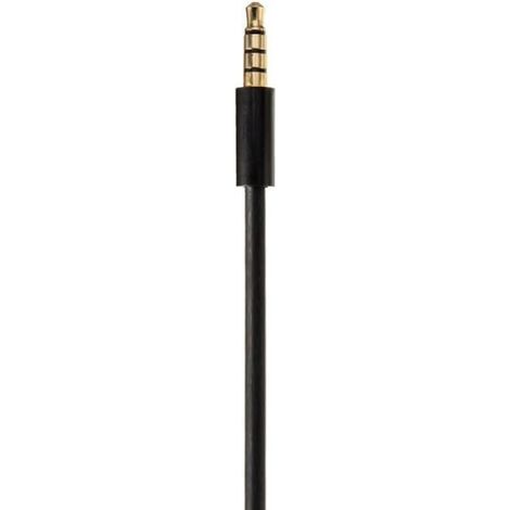 Câble audio Jack 3,5 mm mâle vers mâle 4 pôles plaqué or noir, cordon auxiliaire stéréo pour connexions audio (1/4)