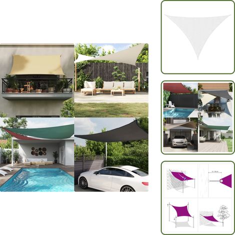 Protezione dalla pioggia - vidaXL Parasole a Vela Oxford Triangolare 5x7x7 m Bianco - Tenda esterna