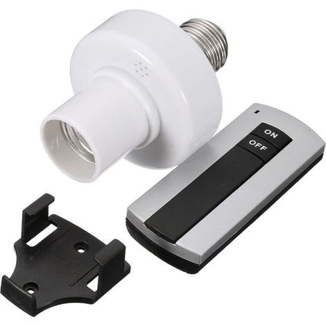 Portalámparas con interruptor y control remoto inalámbrico E27 220V (1/5)