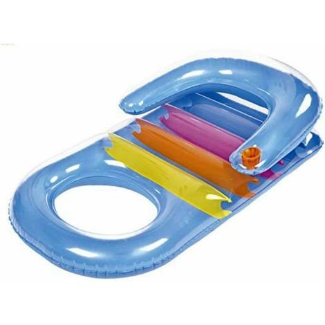 TRADE SHOP - Poltrona Materassino Gonfiabile Multicolor Mare Piscina Con Porta Bibita 150x86cm - (1/2)