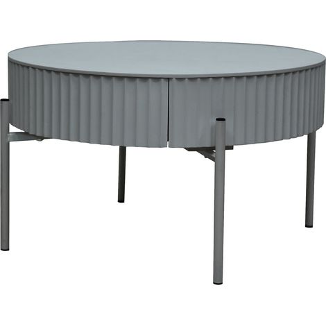 Tavolino da caffè consolle laterale 36 x 60 cm grigio 030010841