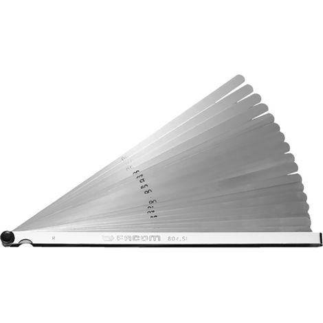 Facom Metric Thickness Gauge with 19 Rounded-End Blades, 250mm Length