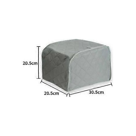 Housse pour grille-pain 2 tranches SZTXJ, en polyester matelassé gris, protection anti-poussière et anti-traces de doigts pour petits appareils de cuisine (1/5)