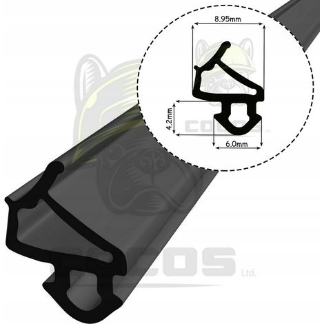 Guarnizione per finestre in PVC S-1127 VEKA NERO 1m (1/5)