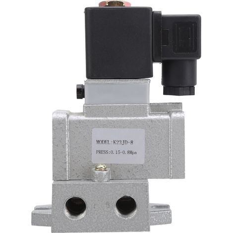 Électrovanne pneumatique 2 positions 3 voies, contrôleur électrique G1/4 po K23JD-8 10 Hz 12 V CC (1/5)