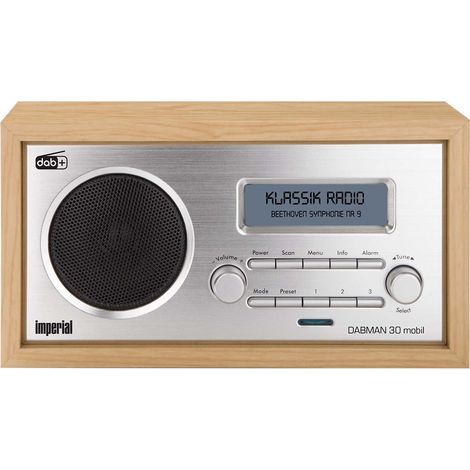 DABMAN 30 Radio móvil DAB+ / FM Wood