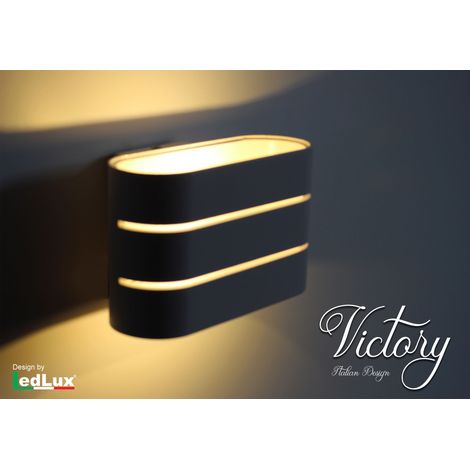 Applique Led Da Parete Modello Victory Italian Design Moderna 6W Bianco Caldo (1/3)