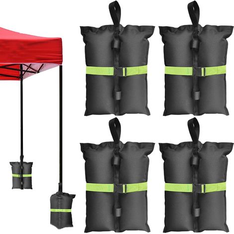 Poids de Sable Gazebo Paquet de 4, 600D Oxford avec Boucles à Clips, Poids pour Les Jambes, Poids pour Jambes, Tentes Pare-Soleil, Parasol (1/5)