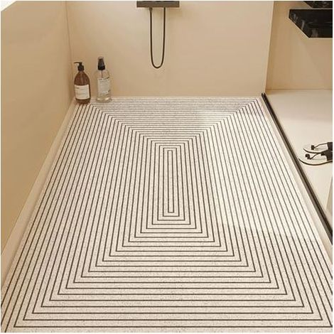 Tapis de Douche Antiderapant 80x120cm, Tapis de Baignoire Antidérapant avec Trous de Drainage Doux PVC Luffa Séchage Rapide Salle de Bain Zones Humides (1/4)