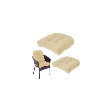 Coussins de siège extérieur 2pcs 19x19 pouces doux coussin de chaise en osier respirant couleurs solides confortables coussinets siège élastique confortable pour chaises jardin pour dé (1/5)