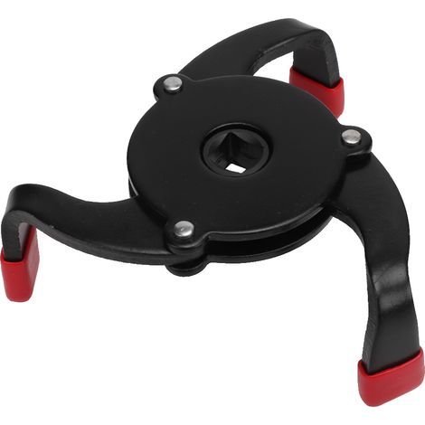 Durable adjustable steel oil filter wrench, 3 jaws for most car models, 3/8 inch square socket tool loop, 3/4 inch wrench (1/5)