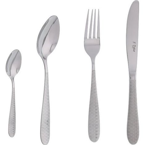 Jean Dubost Flower Besteckset 24 Teile Edelstahl