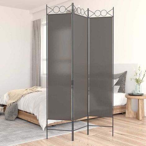 vidaXL Biombo divisor de 3 paneles de tela gris antracita 120x220 cm (1/5)