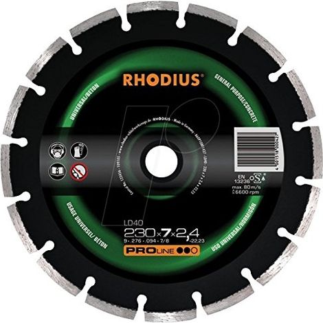MEULE TRONÇONNEUSE DIAMANT SEGMENTÉE 125 MM RHODIUS LD 40