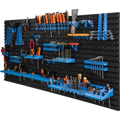 Organisateur d'Atelier, Matériau Plastique, Dimensions 154 x 78 cm, Convient pour les garages et les ateliers, Configuration Mobile, Installation Murale Facile (1/5)