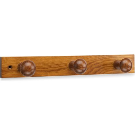INOFIX Appendiabiti 3 Pomelli Legno Miele