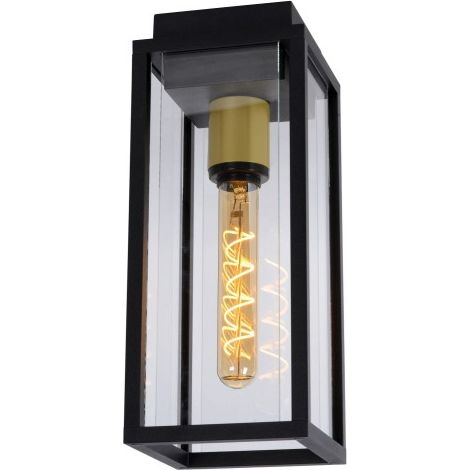 Plafonnier extérieur Lucide Laurens noir IP54 E27 15W