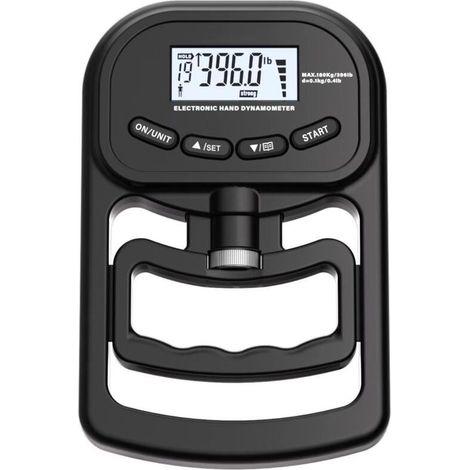 Powermètre numérique à main - 180 kg - Rechargeable - Dynamomètre électronique - Couteau de force de préhension - Entraîneur de force de préhension - Avec écran LCD - Pour le sport, la maison (1/4)