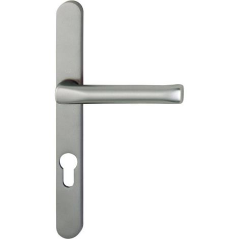 Béquille double sur plaque étroite entraxe 70/195 mm ligne Atlanta clé I finition blanc RAL 9010 porte 68/77 - HOPPE (1/2)