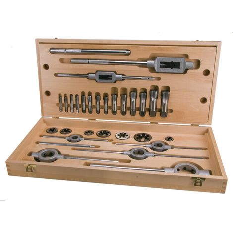 Assortiment tarauds + filières G HSS 28 pièces
